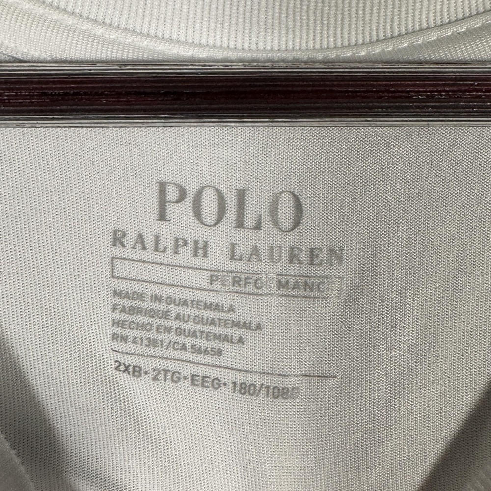 Polo Ralph Lauren Shirt Mens 2XB 2XL Big White Performance Pony Crewneck Tee - Picture 5 of 10